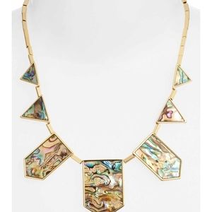 House of Harlow 1960 Abalone Station Necklace